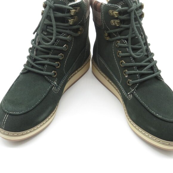 White Mountain Women's Lace-Up Army Green Plaid Ankle Boots Size 7 NEW - Picture 3 of 6